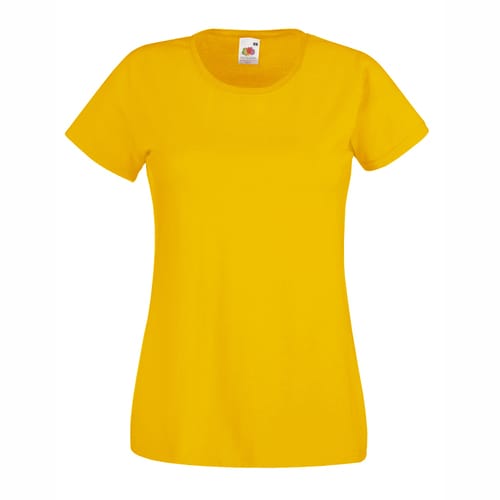 Дамска памучна тениска, жълта
