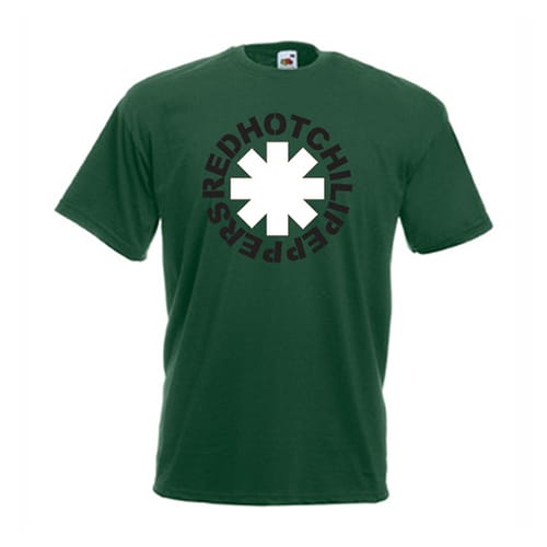 Мъжка памучна тениска, тъмно зелена