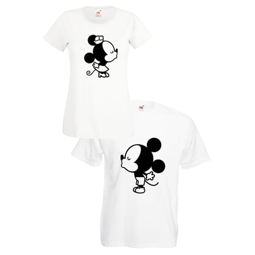 Комплект тениски "Mickey & Minnie" (бели), 8020011
