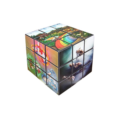 Kуб на рубик с 6 ваши снимки, черен