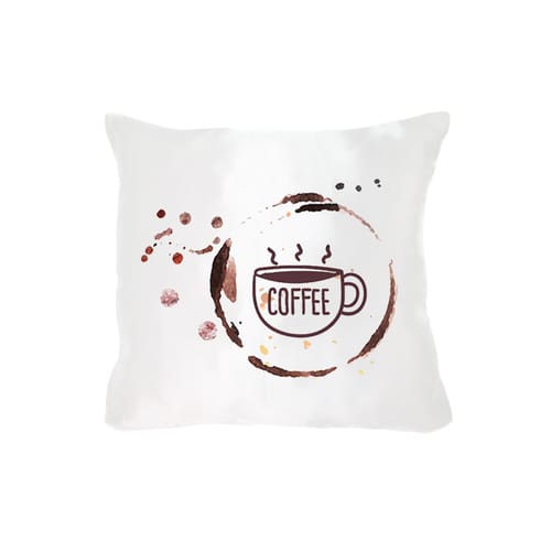 Възглавничка от сатен, квадрат,Coffee
