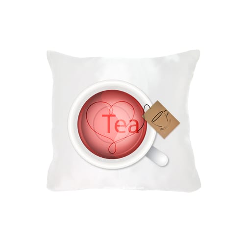 Възглавничка от сатен, квадрат, Tea