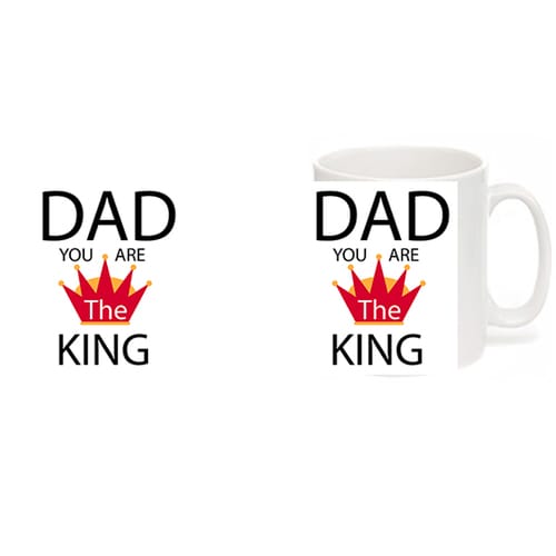 Чаша Уникални подаръци Dad, You Are The King 01090066, бяла