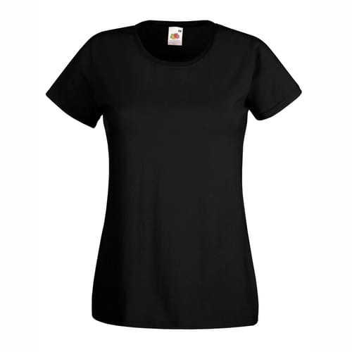 Дамска памучна тениска, черна
