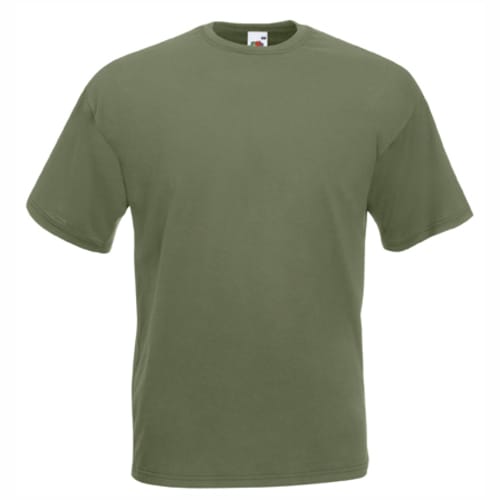 Мъжка памучна тениска, маслено сиво-зелена