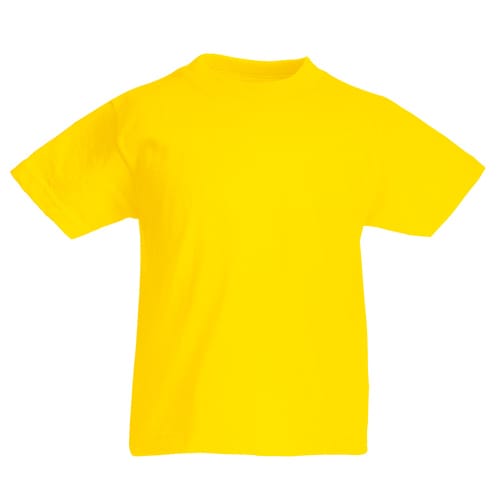 Детска памучна тениска, жълта
