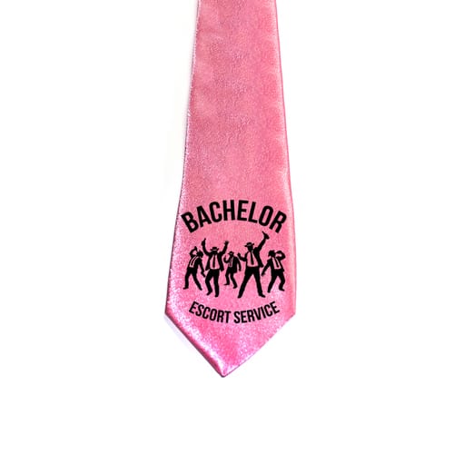 Вратовръзка със снимка или надпис, розова