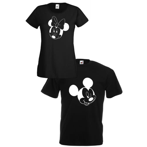 Комплект тениски "Mickey & Minnie" (черни), 8010019