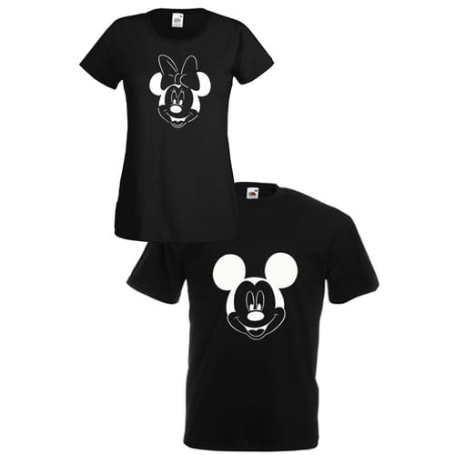 Комплект тениски "Mickey & Minnie" (черни), 8010020