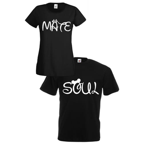 Комплект тениски "SoulMate" (черни), 8010030