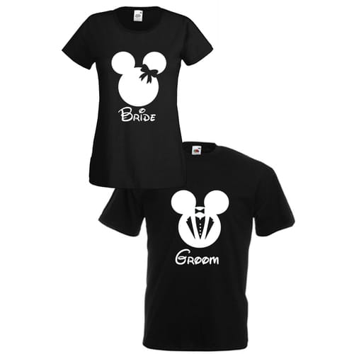 Комплект тениски "Bride & Groom" (черни), 8010033