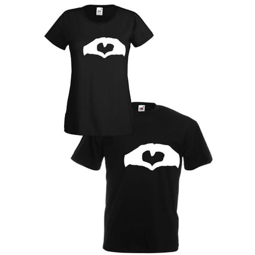 Комплект тениски "Heart" (черни), 8010056