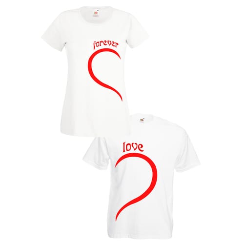 Комплект тениски "Forever Love" (бели), 8020004