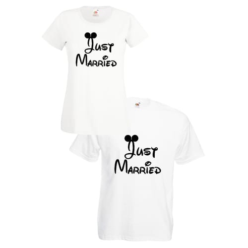 Комплект тениски "Just Married" (бели), 8020028
