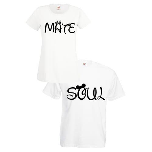Комплект тениски "SoulMate" (бели), 8020030