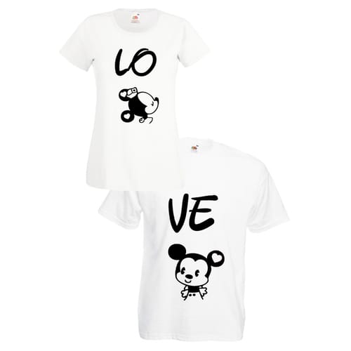 Комплект тениски "Love" (бели), 8020032