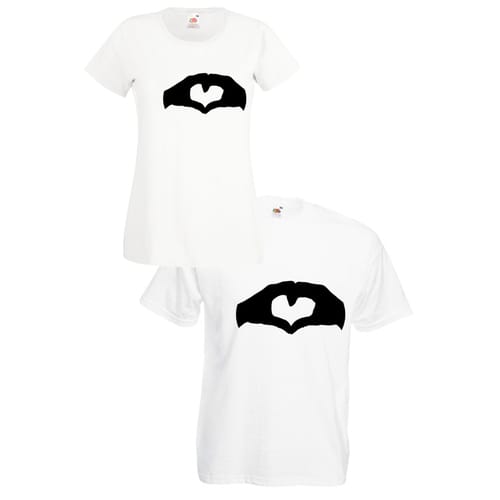 Комплект тениски "Heart" (бели), 8020056