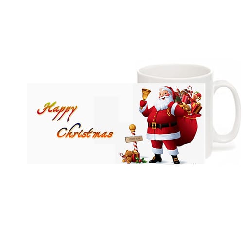 Чаша Уникални подаръци 01090348, бяла Happy  Christmas