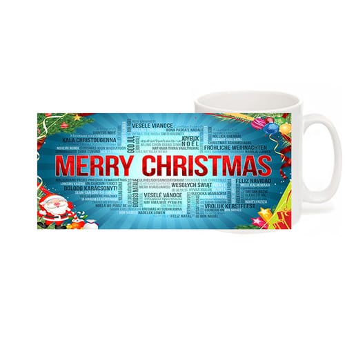 Чаша Уникални подаръци 01090363, бяла Merry Christmas - Честита Коледа