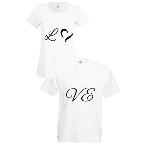 Комплект тениски "Love" (бели), 8020049