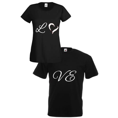 Комплект тениски "Love" (черни), 8010049