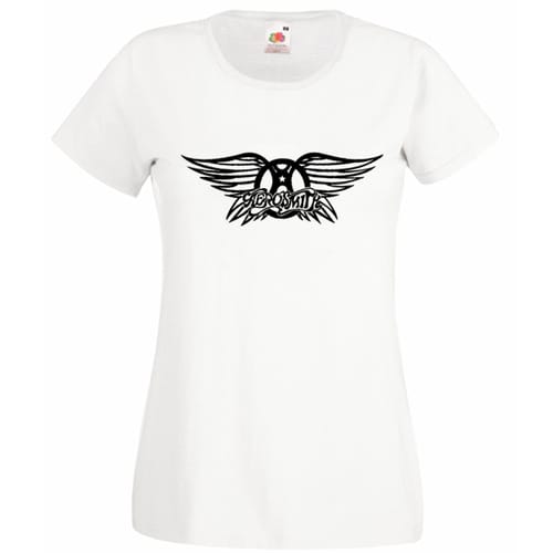 Дамска памучна тениска с текст: Aerosmith
