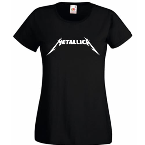 Дамска памучна тениска с текст: Metallica