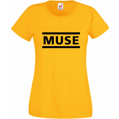 Дамска памучна тениска с текст: MUSE