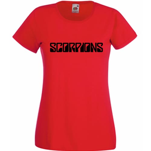 Дамска памучна тениска с текст: Scorpions