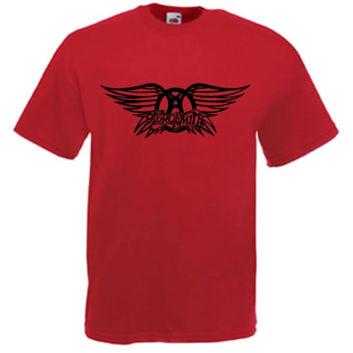 Мъжка памучна тениска с текст: Aerosmith