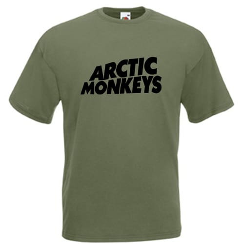 Мъжка памучна тениска с текст: Arctic Monkeys