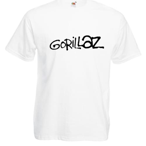 Мъжка памучна тениска с текст: Gorillaz