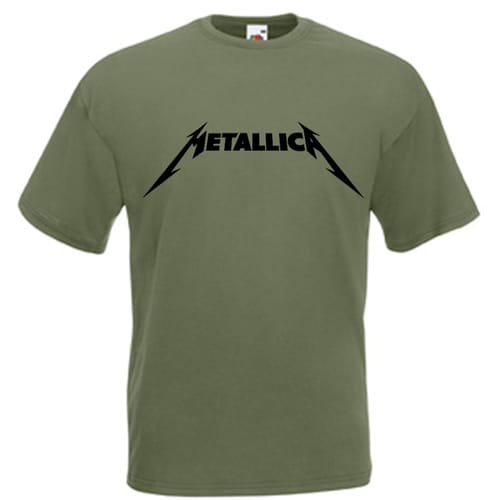 Мъжка памучна тениска с текст: Metallica