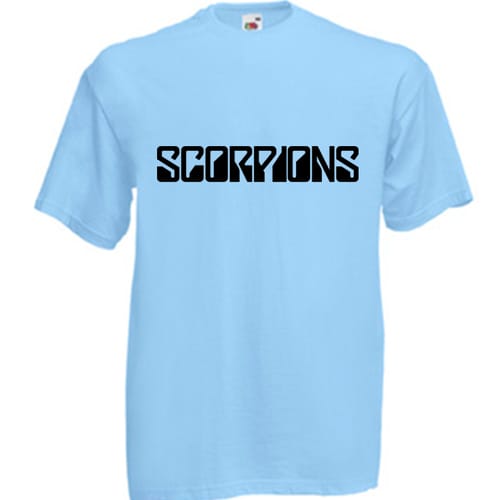 Мъжка памучна тениска с текст: Scorpions