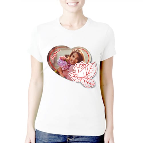 Дамска полиестерна тениска с ваша снимка за Мария, вариант 3