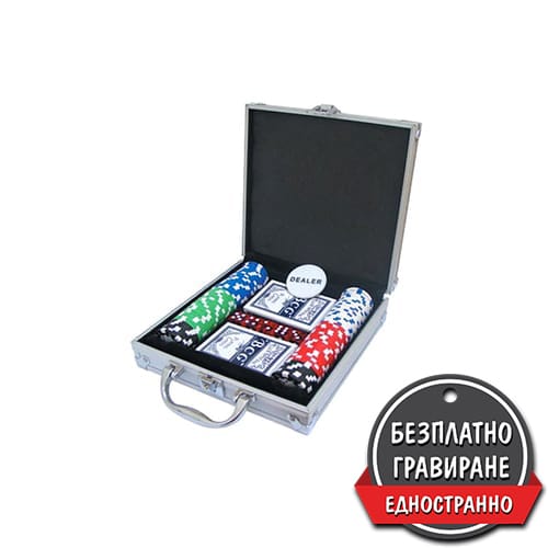 Комплект за покер в метално куфарче