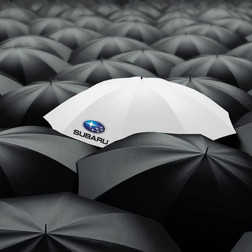Сгъваем чадър, лого SUBARU