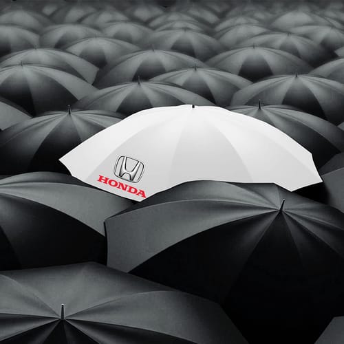 Сгъваем чадър, лого HONDA