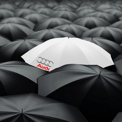 Сгъваем чадър, лого AUDI