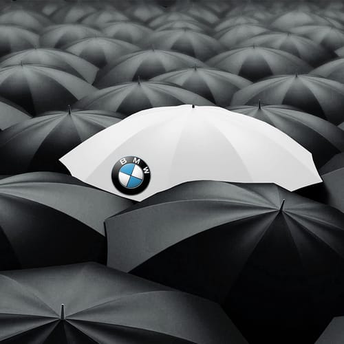 Сгъваем чадър, лого BMW