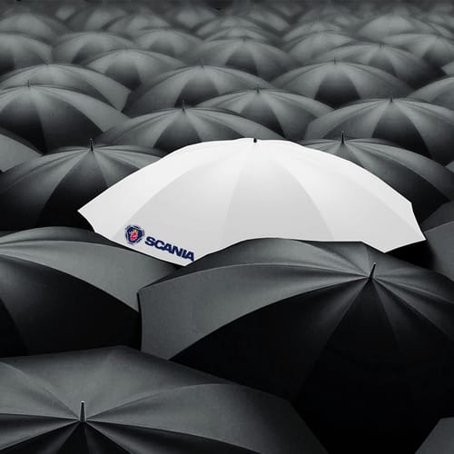 Сгъваем чадър, лого SCANIA