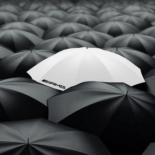 Сгъваем чадър, лого AMG