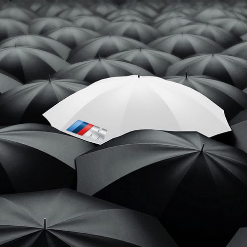 Сгъваем чадър, лого BMW M