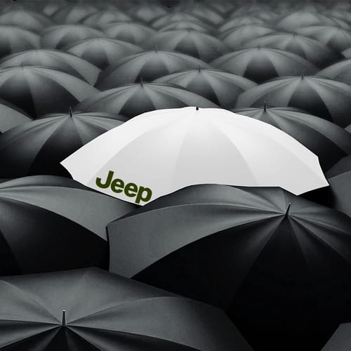 Сгъваем чадър, лого JEEP