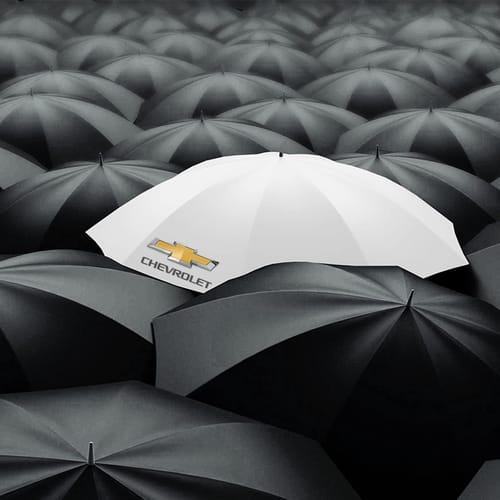 Сгъваем чадър, лого CHEVROLET