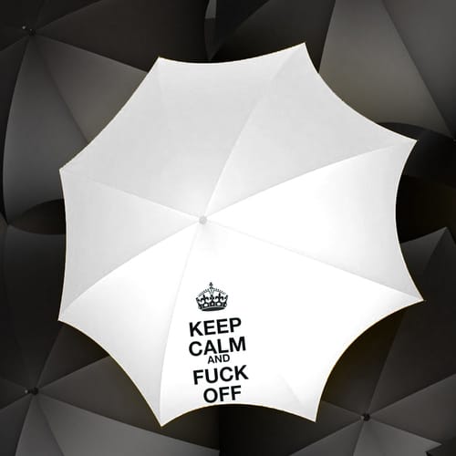 Сгъваем чадър с интересен надпис, дизайн 36