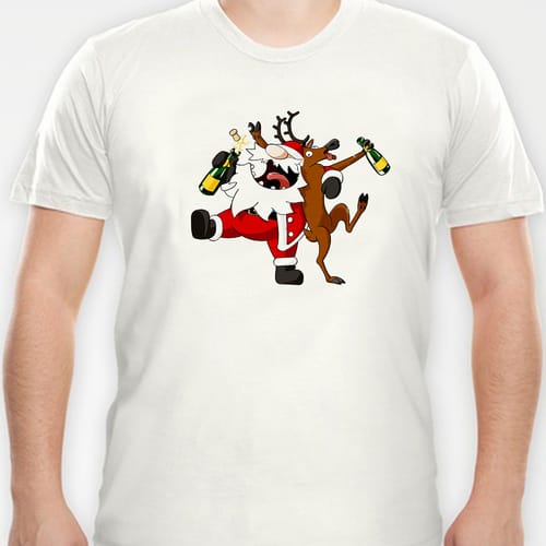 Коледна тениска със забавен дизайн, модел 1
