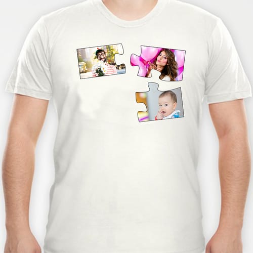 Полиестерна тениска пъзел с Ваши снимки, вариант 2