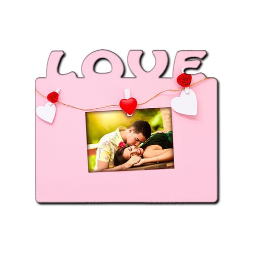 Рамка LOVE с Ваша снимка за Свети Валентин, хоризонтална модел 4