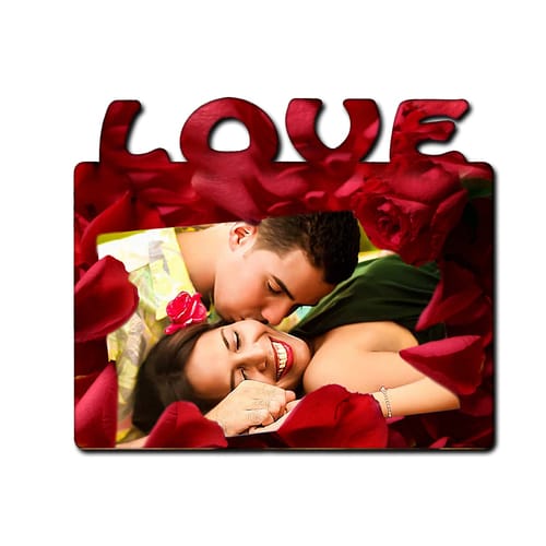 Рамка LOVE с Ваша снимка за Свети Валентин, хоризонтална модел 3